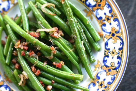 Green Beans with Shallots and Pancetta