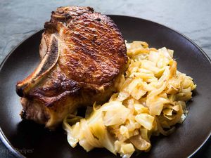 Pork Chops Braised Cabbage