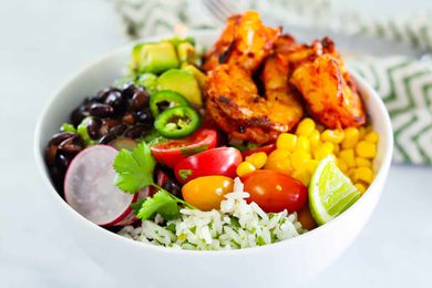 Taco Bowls Recipe with Grilled Shrimp