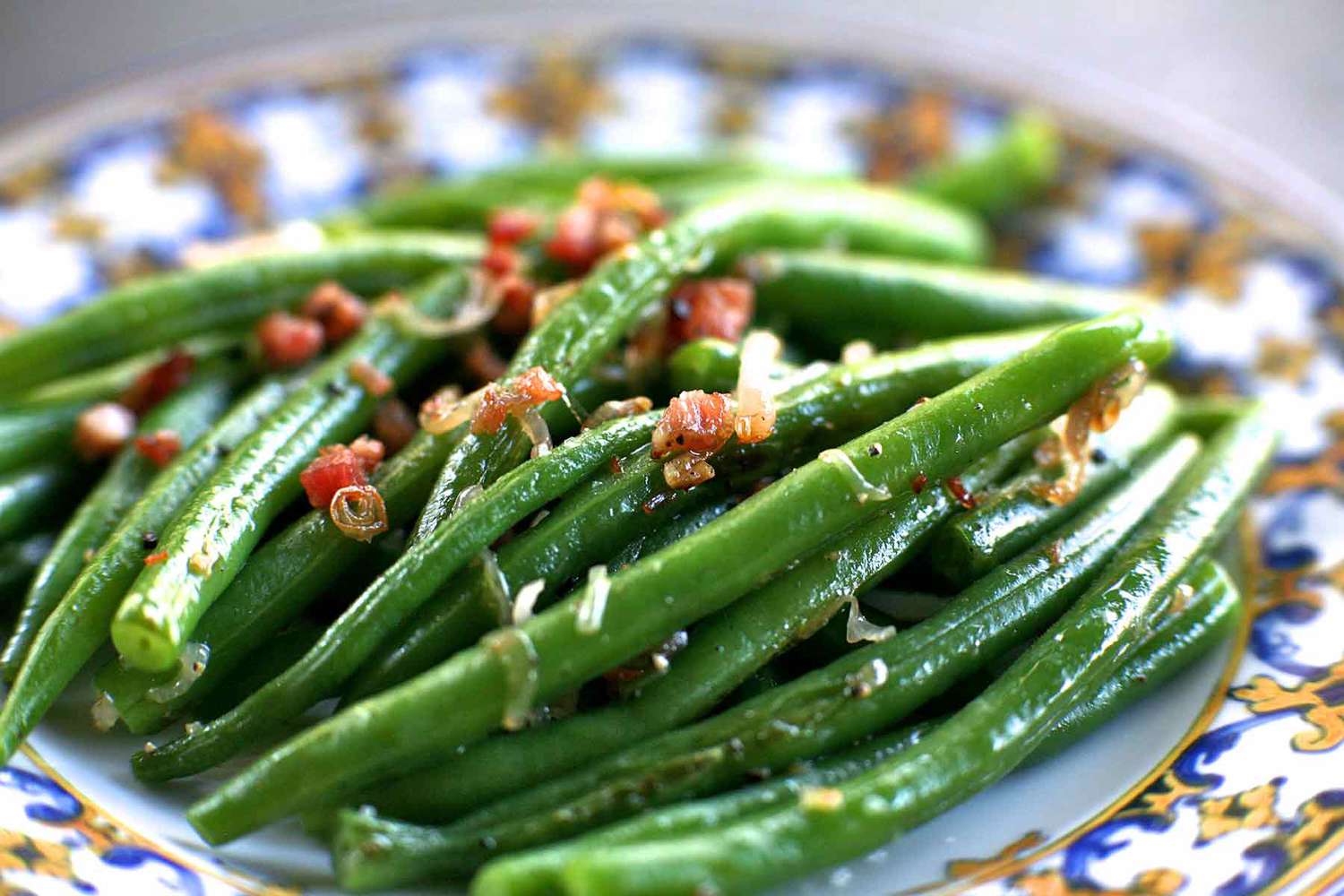 Green Beans with Shallots and Pancetta