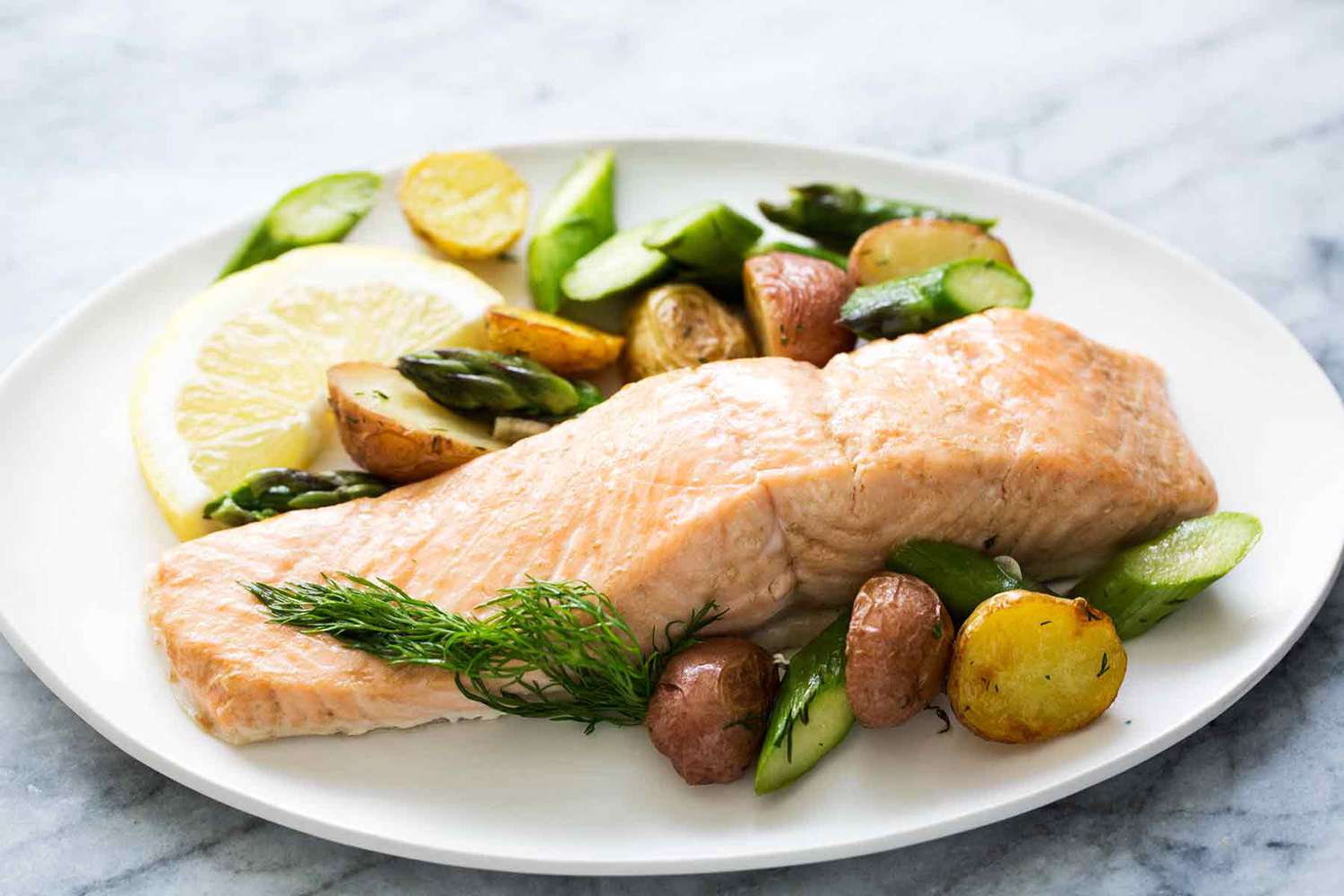salmon with potatoes