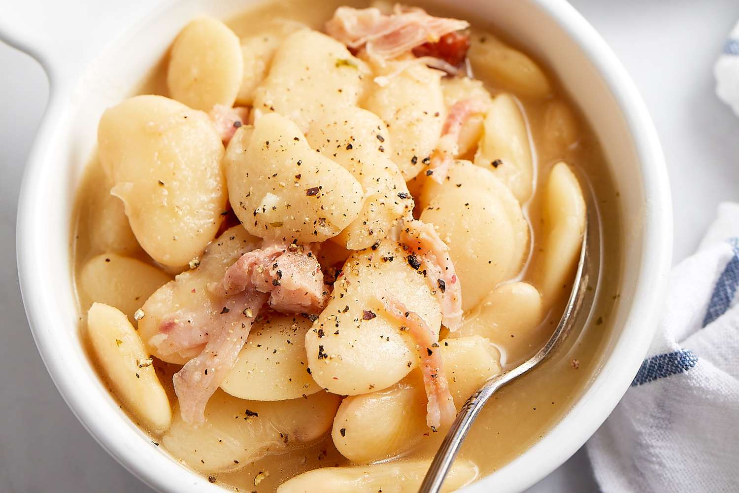 Creamy Southern Lima Beans in a Bowl