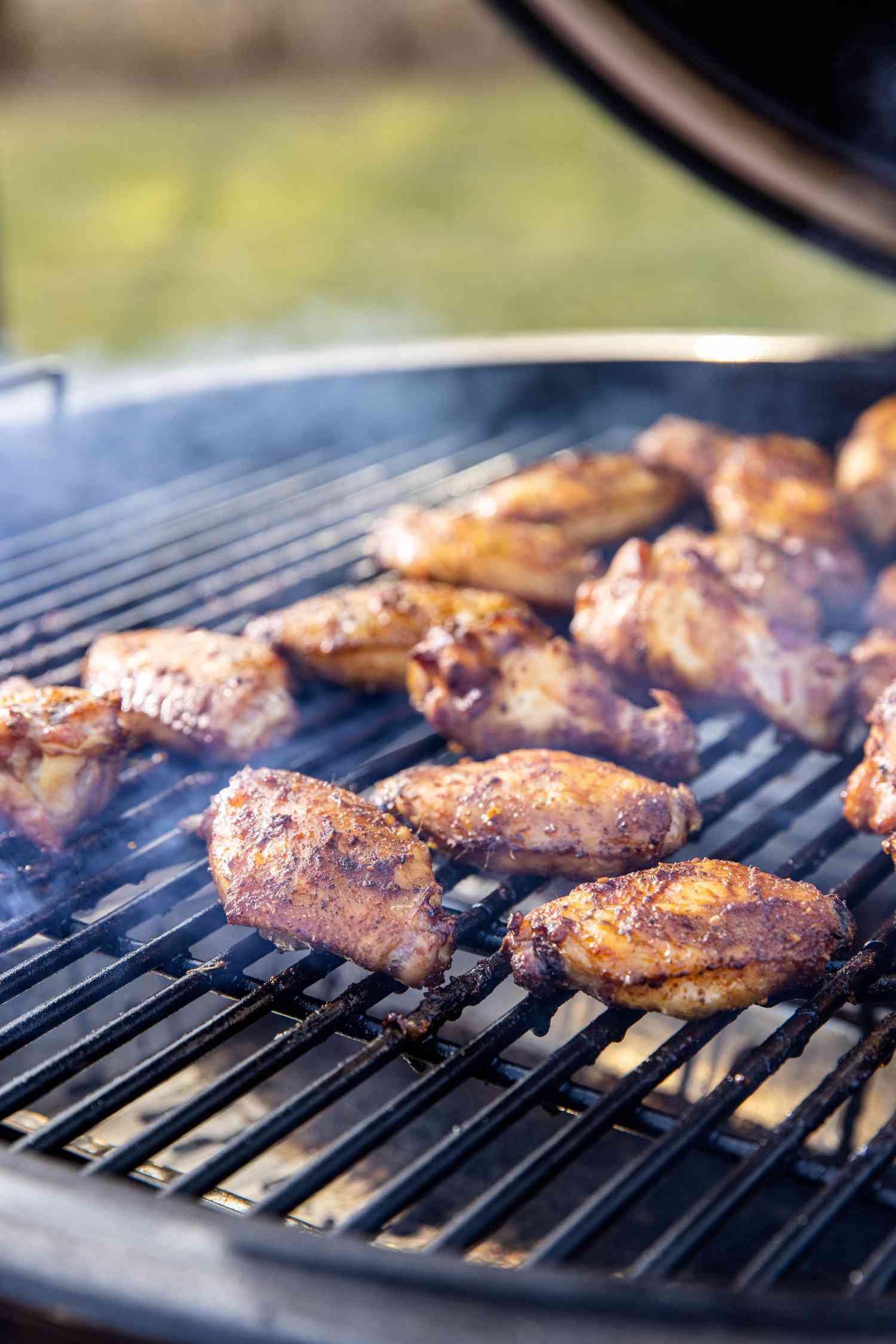 Smoked Chicken Wings on Grill