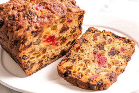 Best fruit cake on a serving platter
