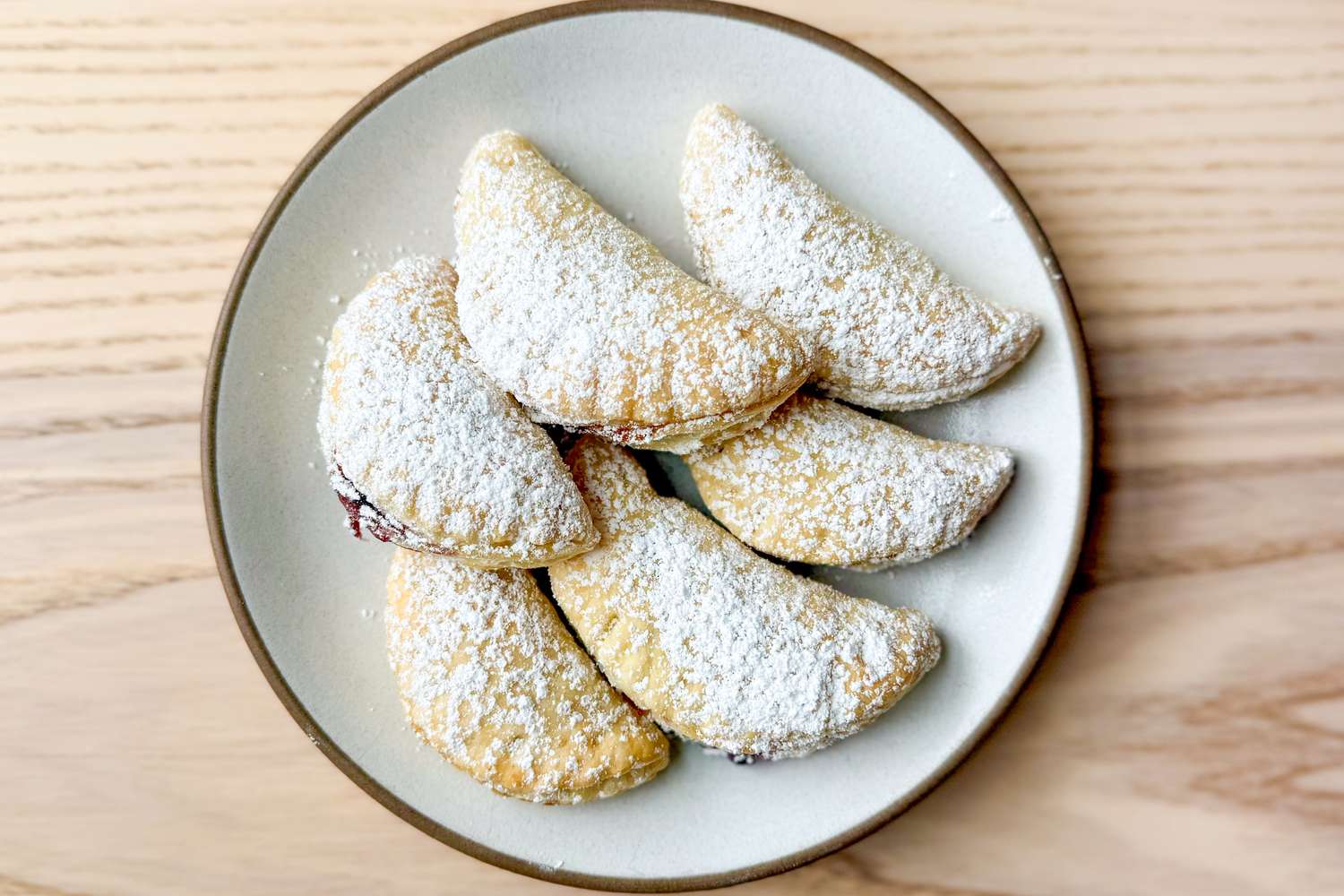 Turnovers on a plate