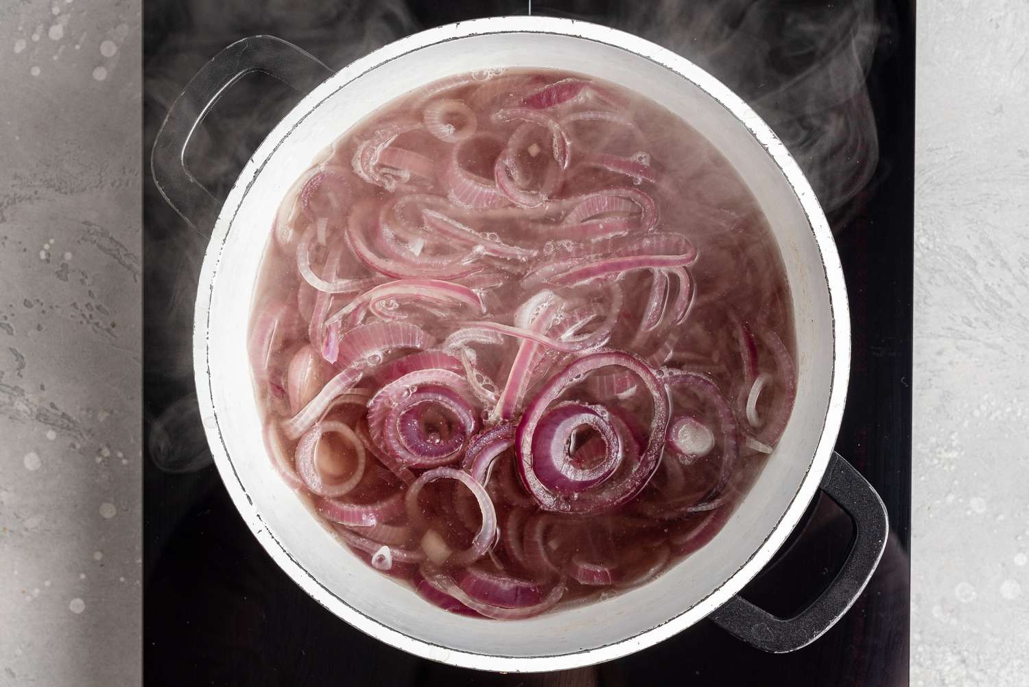 how to blanch red onions
