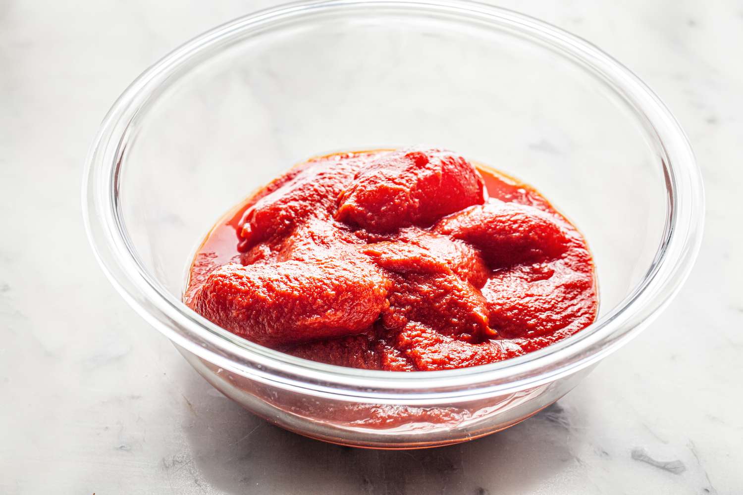 Bowl of Canned San Marzano Tomatoes for Homemade Marinara Sauce