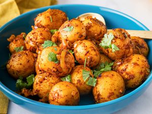 Bombay Aloo (Bombay Potatoes) in a large bowl
