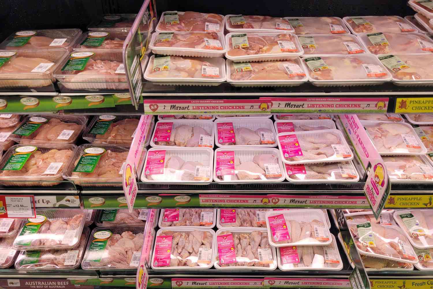 chicken at the grocery store