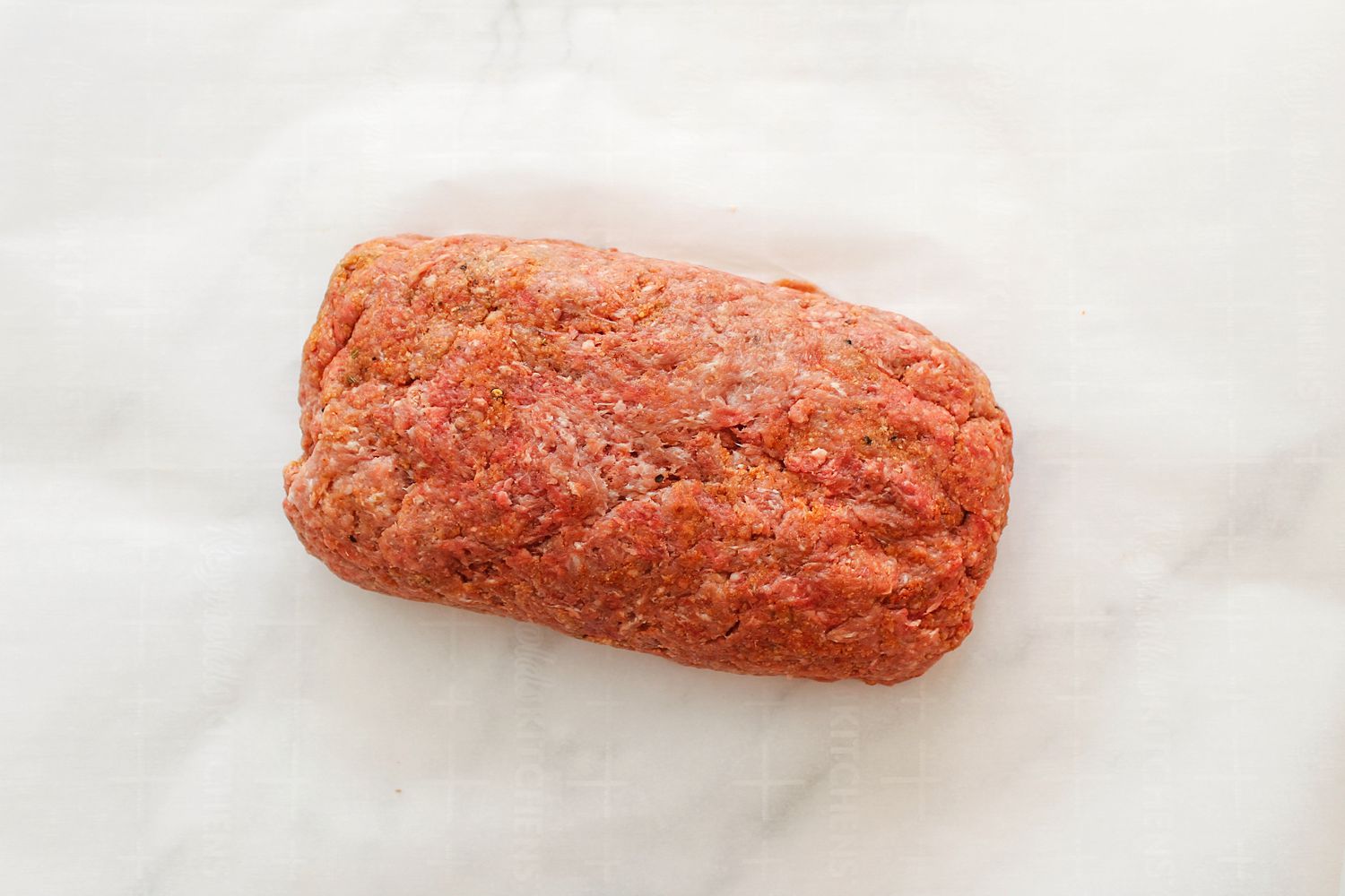 Pulpeta (Cuban Meatloaf) shaped in a loaf.
