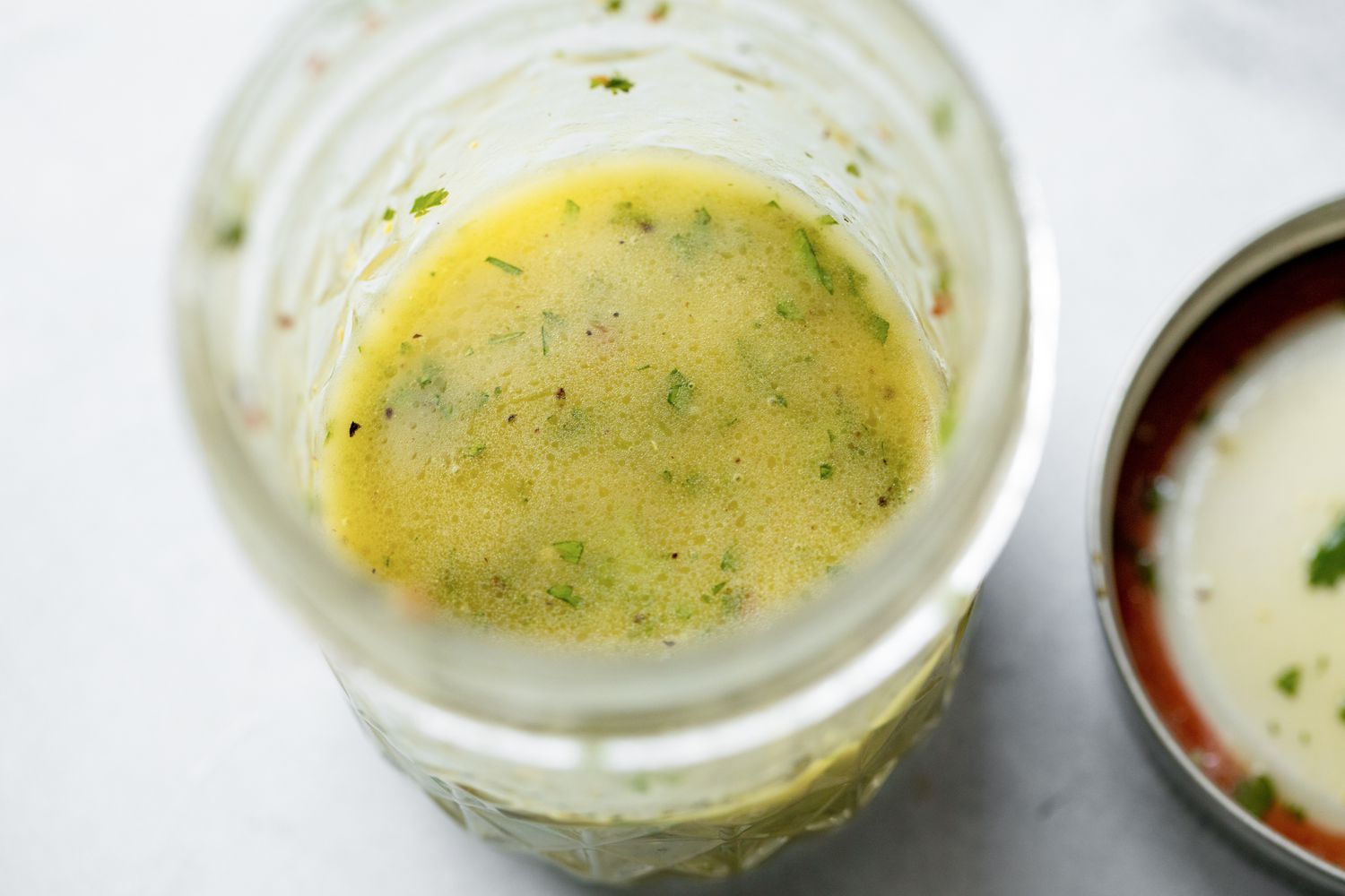 Cilantro Vinaigrette in a Jar for Grilled Shrimp Salad