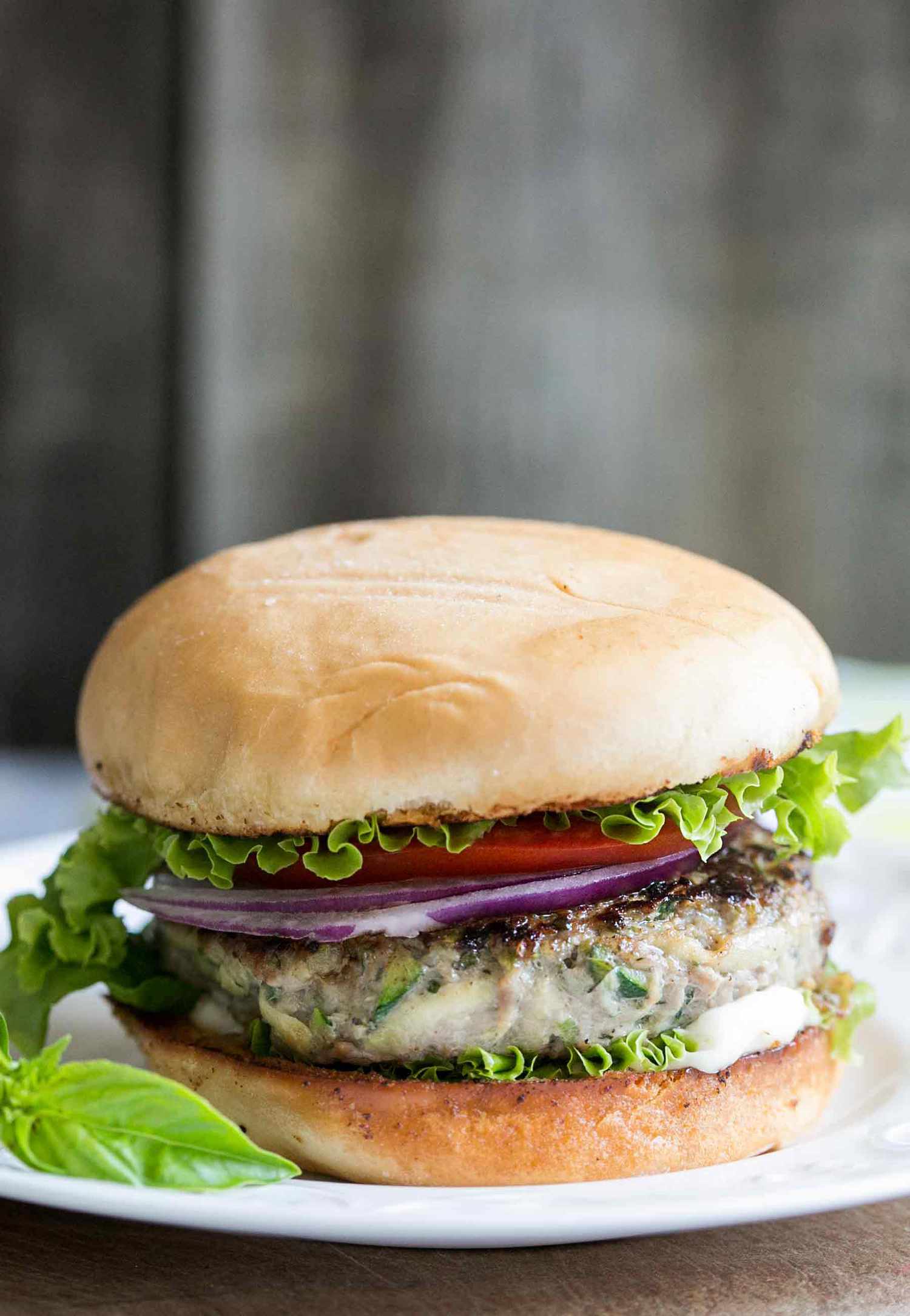 Turkey Zucchini Burger with Garlic Mayo