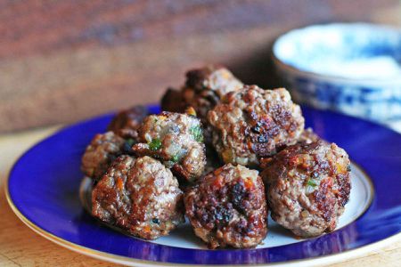 Greek Meatballs on serving plate