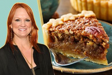 Ree Drummond pictured alongside a dish of pecan pie