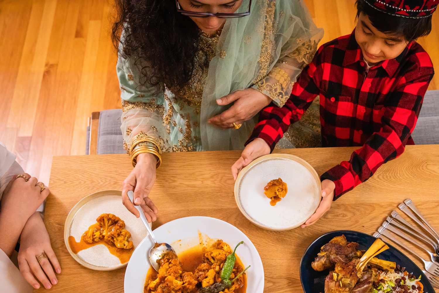 Khadija with family.