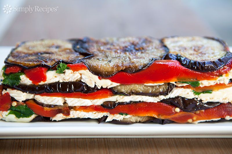 Eggplant Red Bell Pepper Terrine