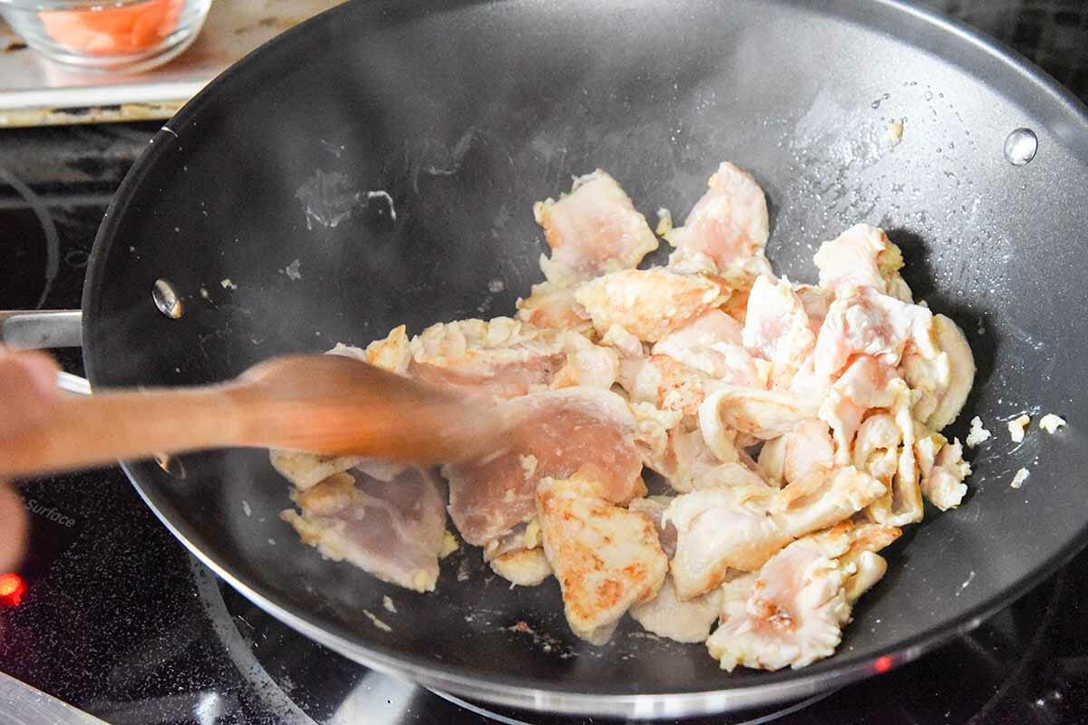 Chicken and Mushroom Stir Fry stir fry the chicken