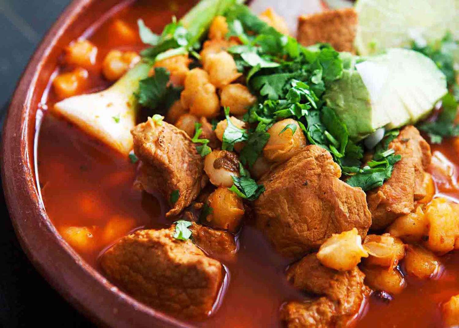 Pozole Rojo (Pork and Hominy Stew)