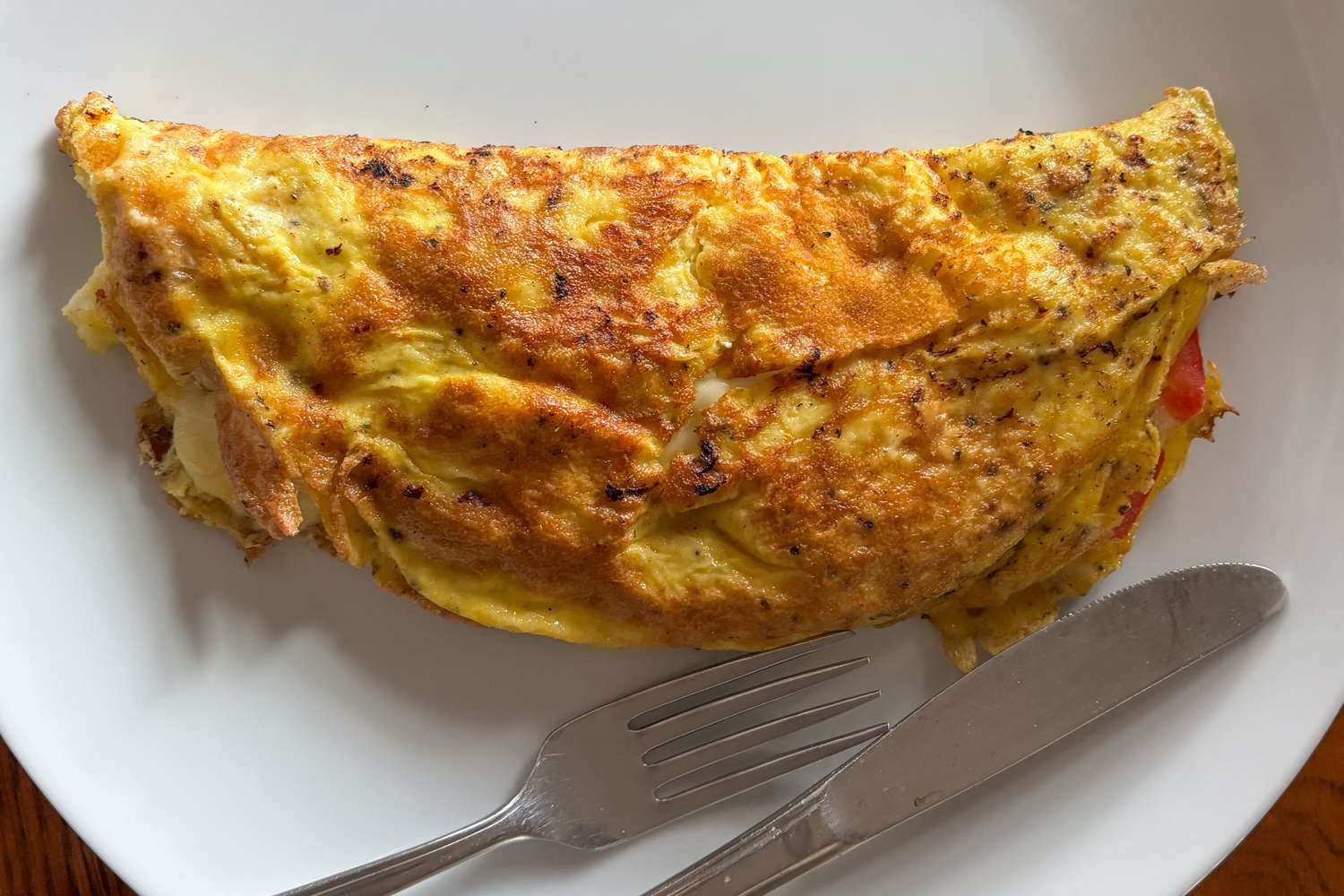 omelet on a white plate
