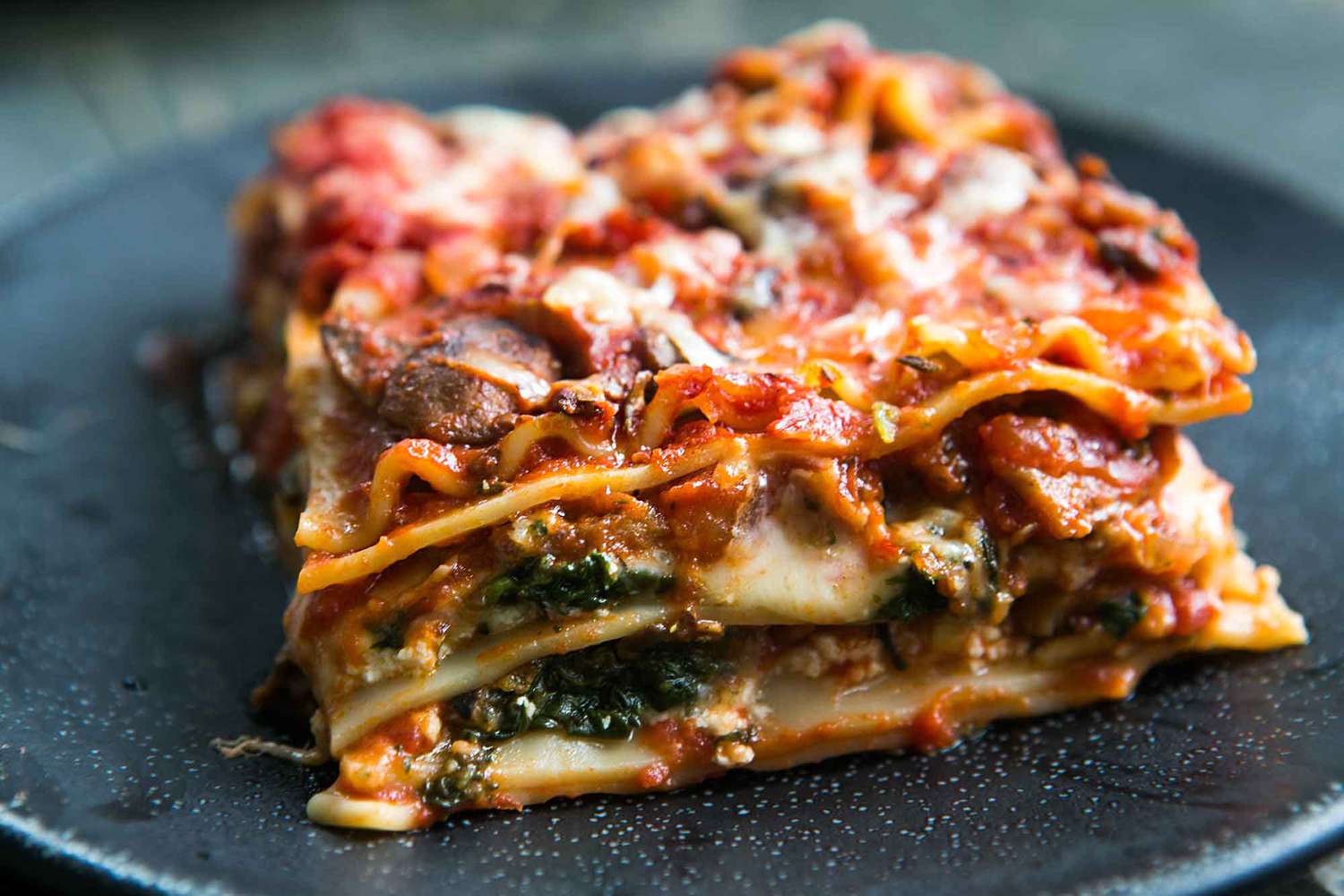 Vegetarian Spinach Mushroom Lasagna