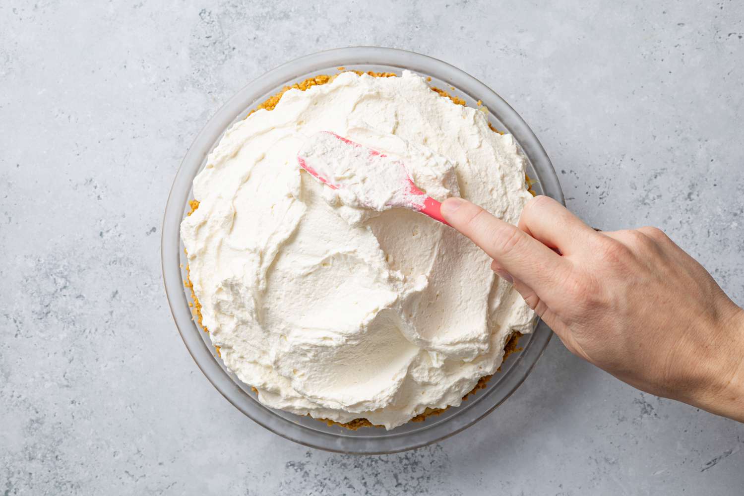 Piña Colada Pie Topped with Whipped Cream