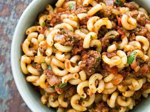 Bowl of Hamburger and Macaroni