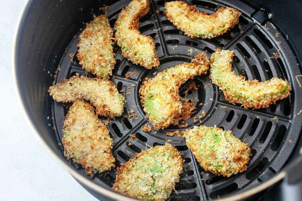 Avocado fries in the air fryer