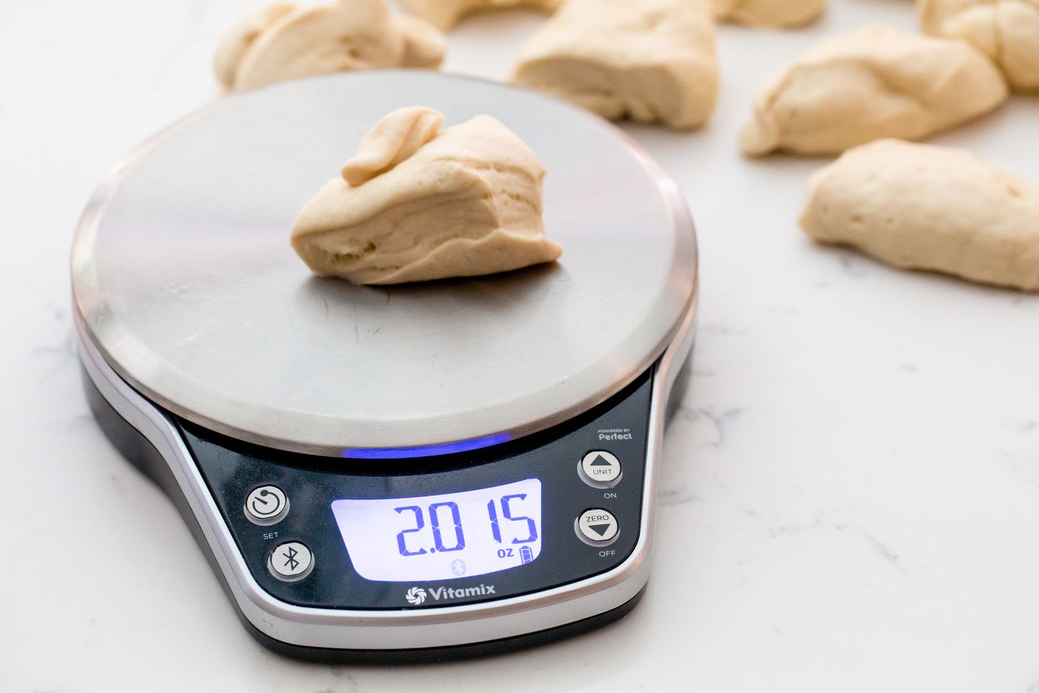 Breadsticks Dough Measured on Cooking Scale