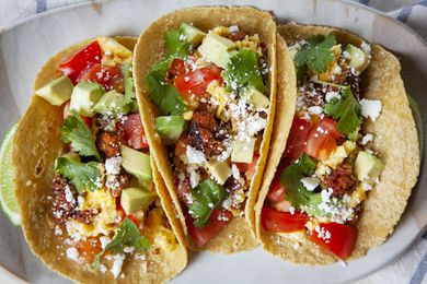 Breakfast Taco Recipe with Chorizo and Eggs