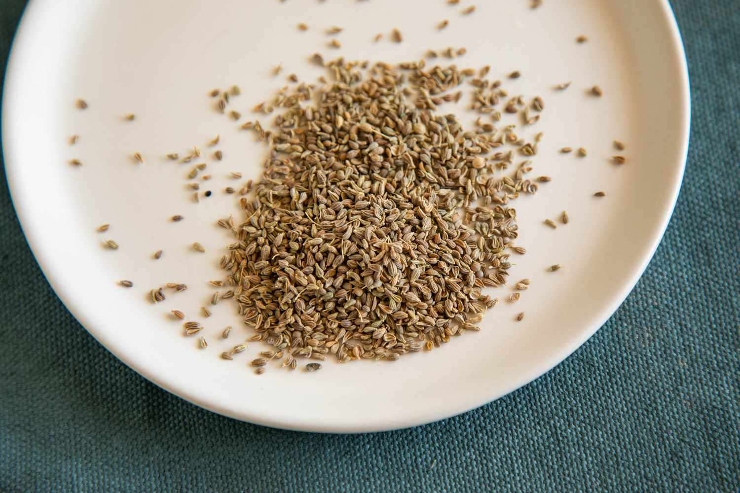 Anise seed on a white plate