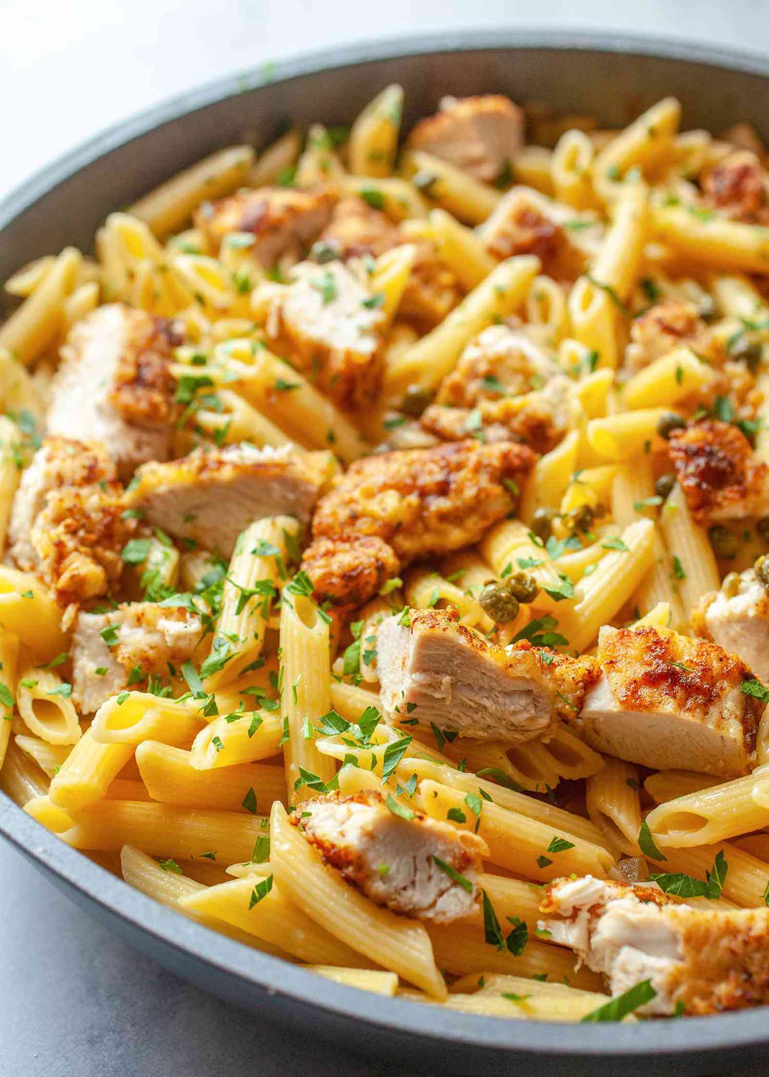 Easy Chicken Piccata with Pasta