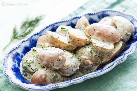 New Potato Salad with Sour Cream and Dill