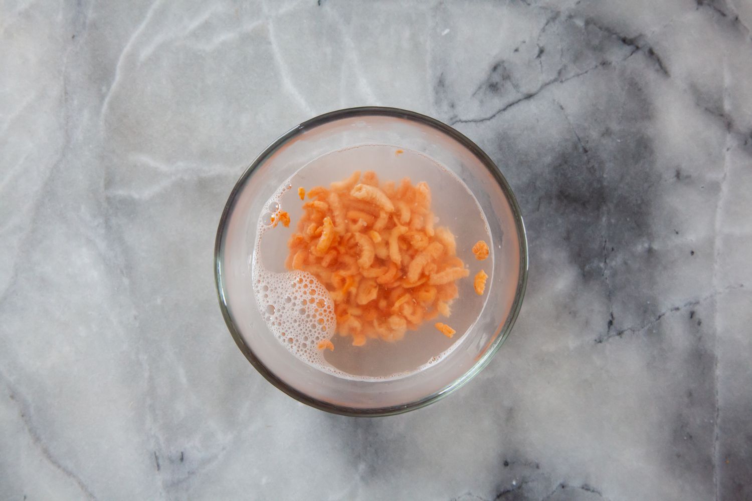 Rehydrating shrimp to make Napa Cabbage with Dried Shrimp