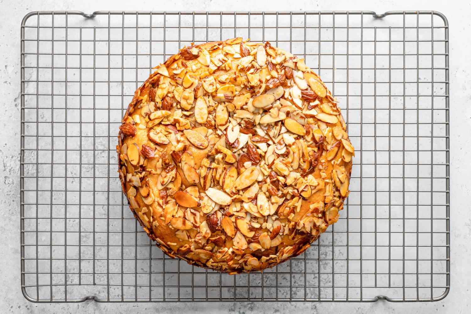 Bee Sting Cake Baked and Chilling on Cooling Rack