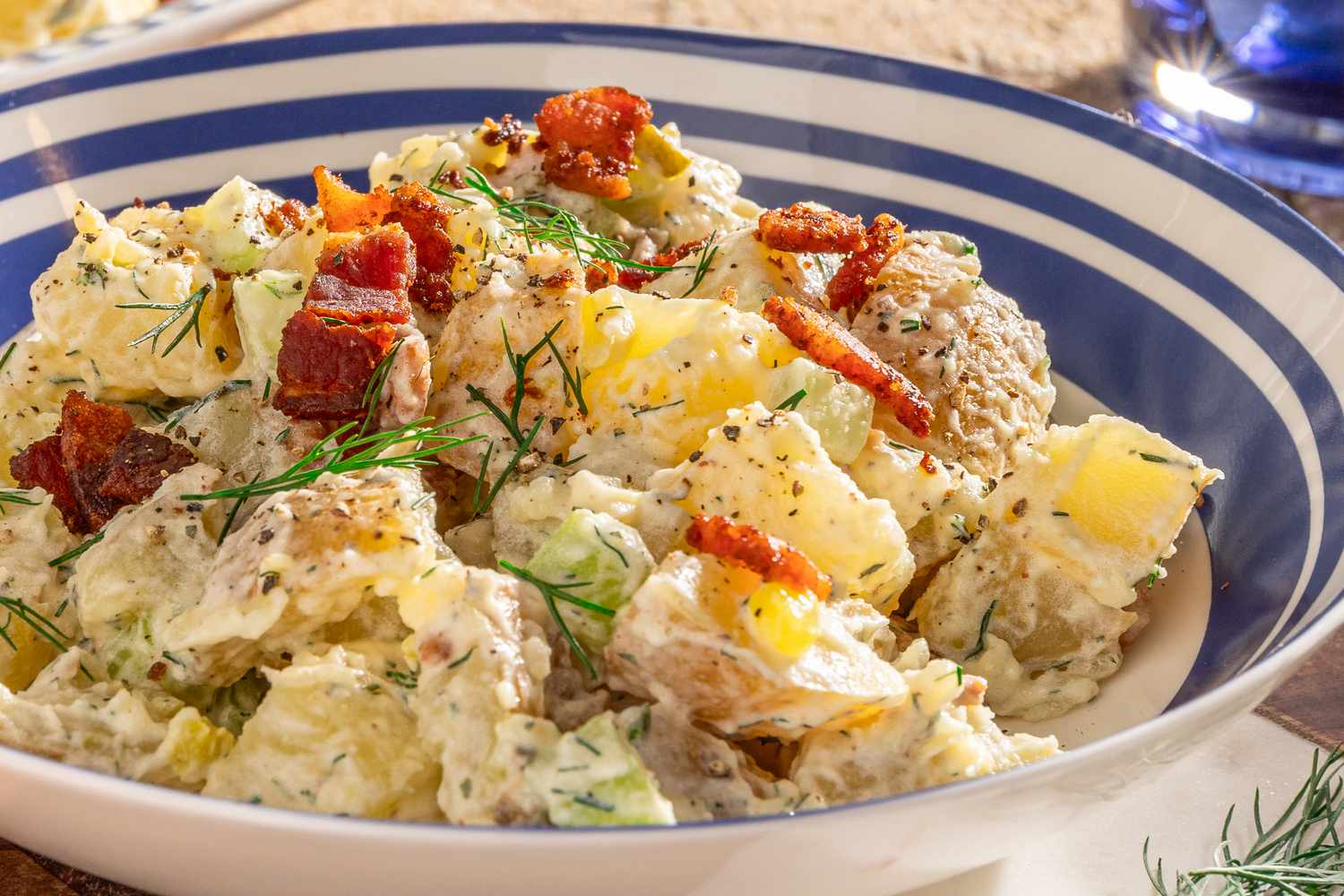 Potato salad in a bowl