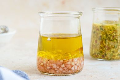 Jar of Sherry-Shallot Vinaigrette