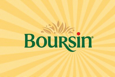 Boursin on a yellow background