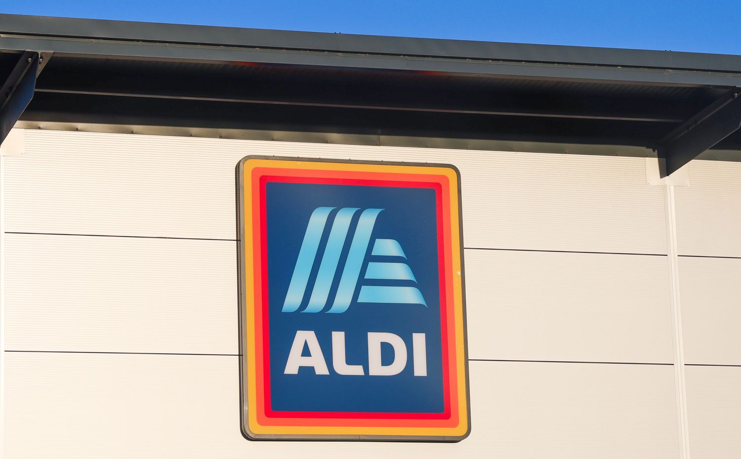 ALDI sign on the side of a building