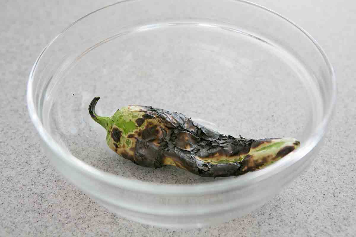 blackened chile in a bowl