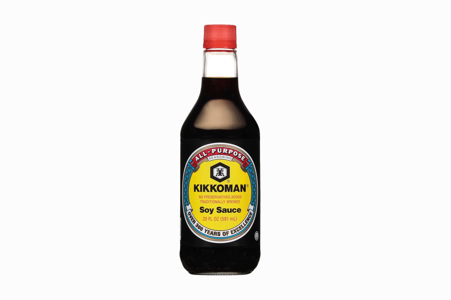 A bottle of Kikkoman soy sauce