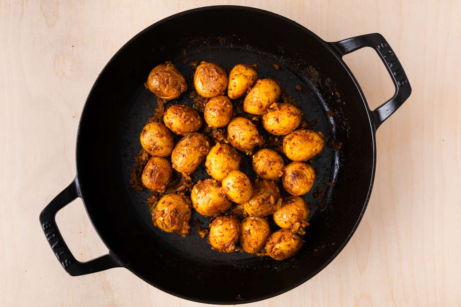 Bombay Aloo (Bombay Potatoes) in a pan