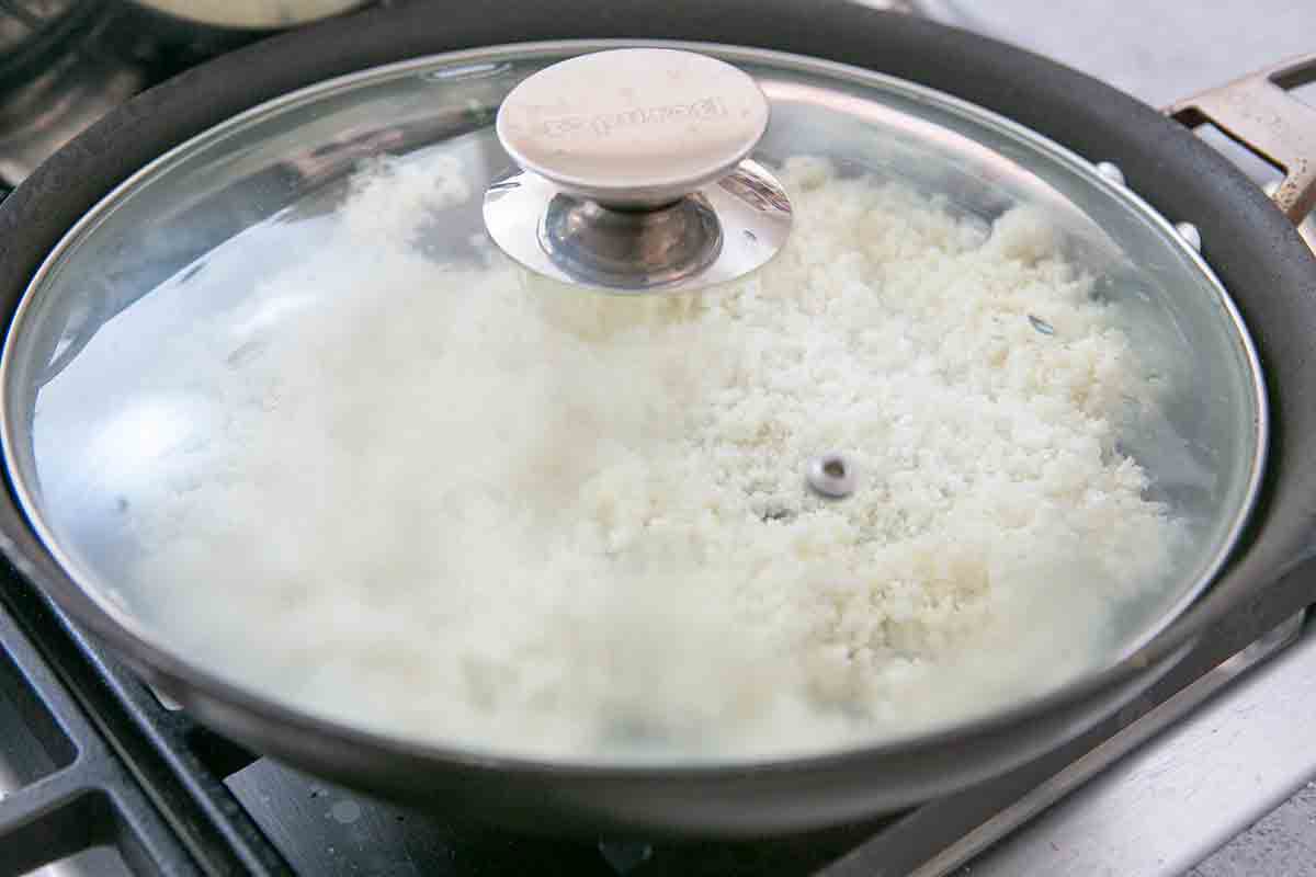 steam cauliflower for cauliflower rice