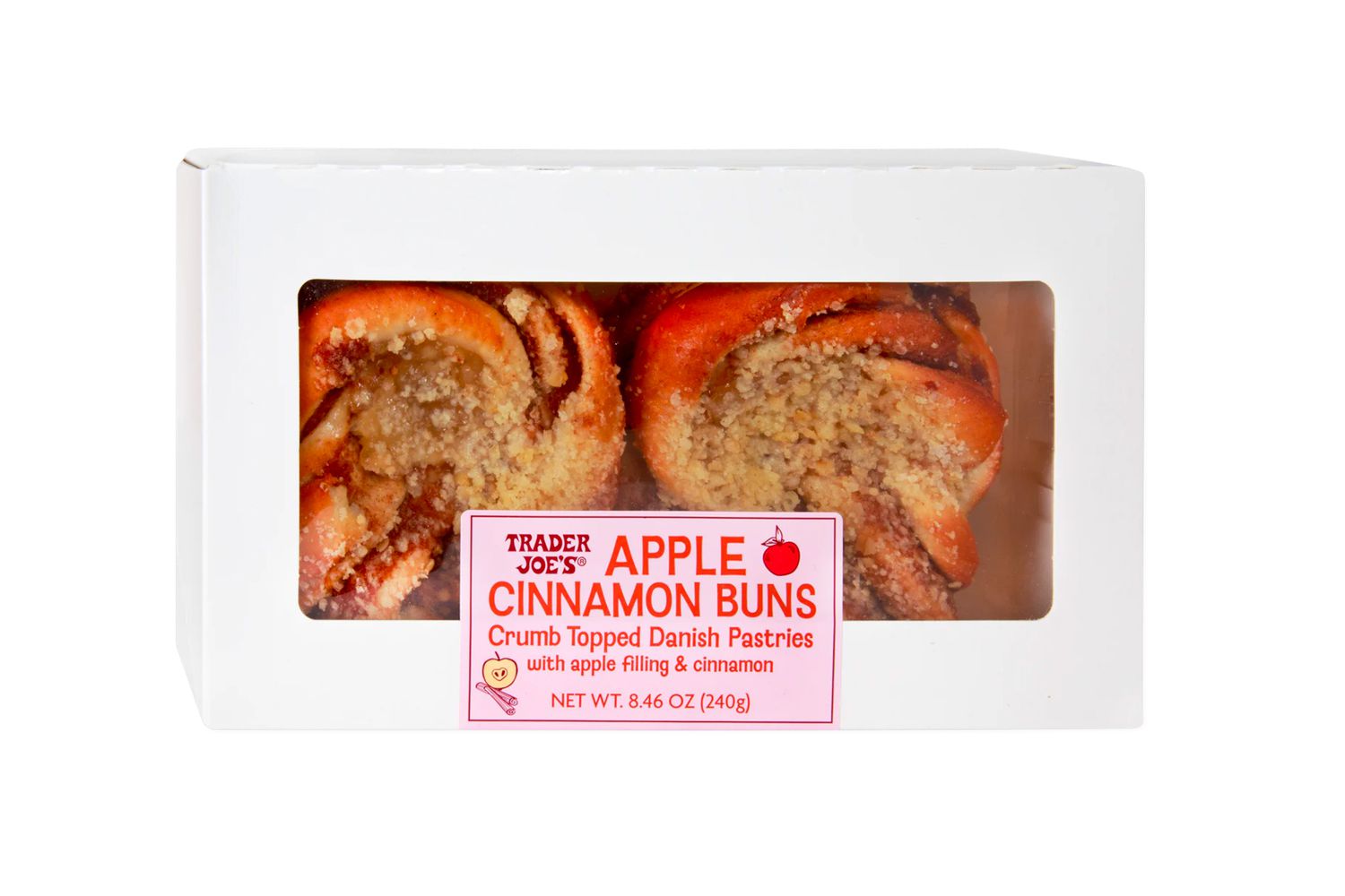 Box of Trader Joe's Apple Cinnamon Buns