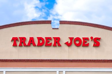 Outside view of a Trader Joe's store sign