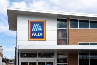 An ALDI storefront