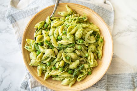 Bowl of Green Goddess Pasta Salad 
