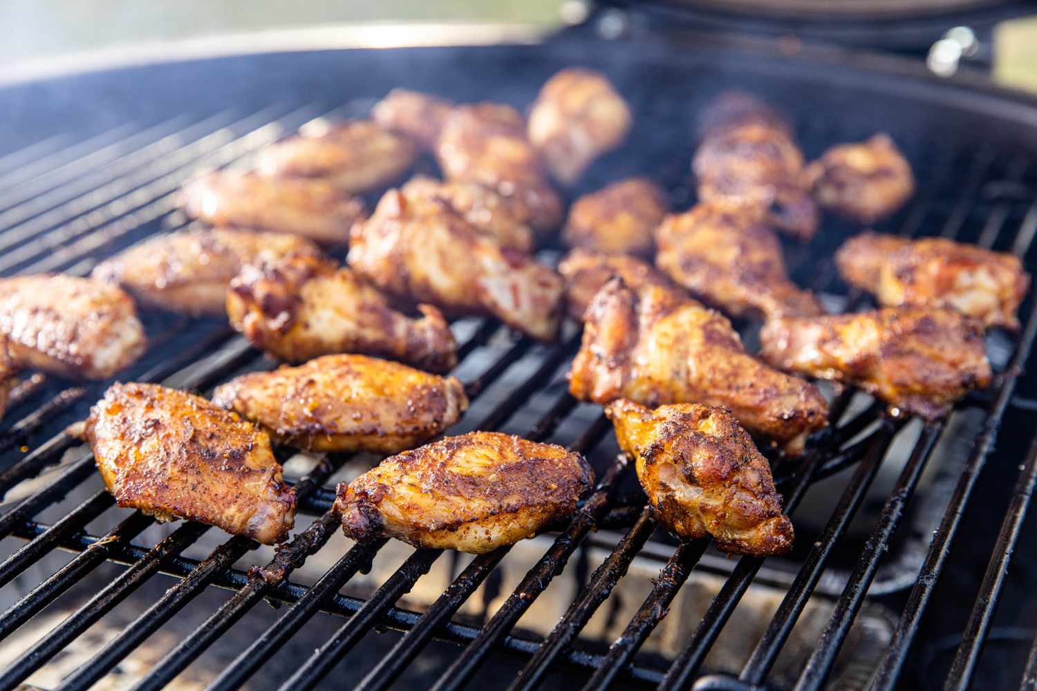 Smoked Chicken Wings on Grill