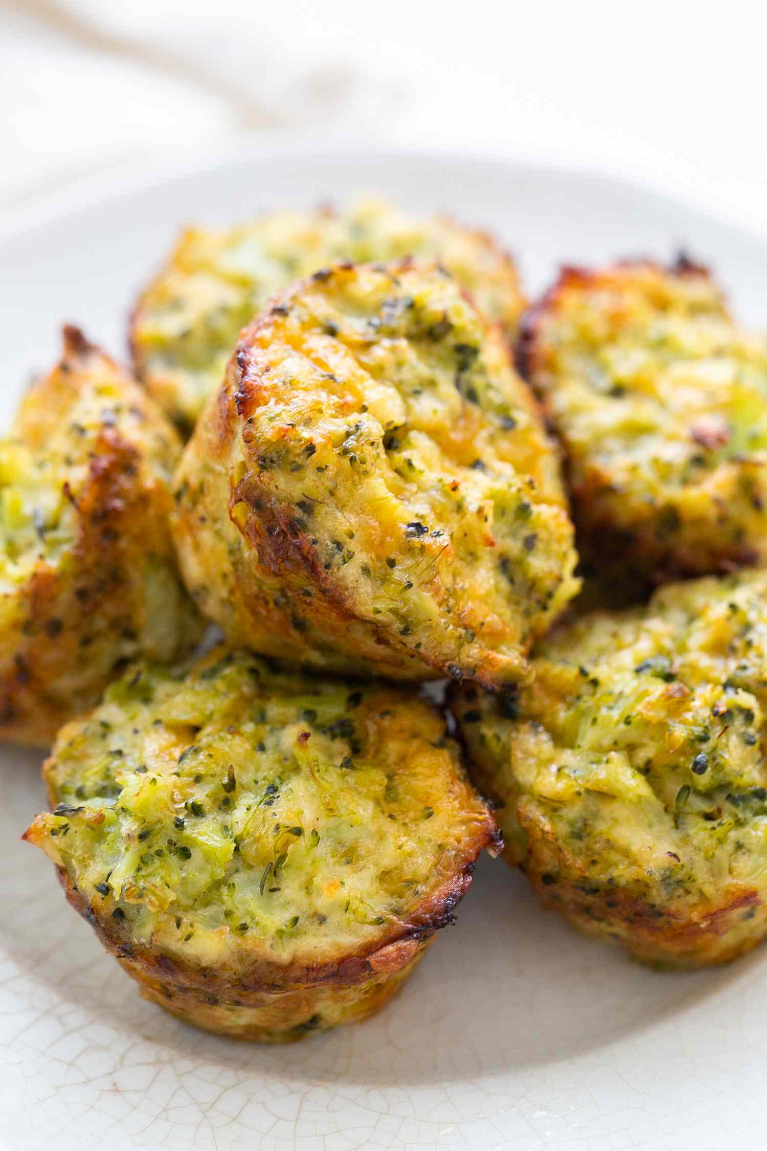Broccoli Cheddar Egg Bites on a Plate