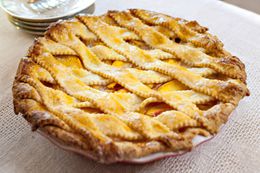 Peach Pie in a Pie Dish for How to Make Pie Dough by Hand