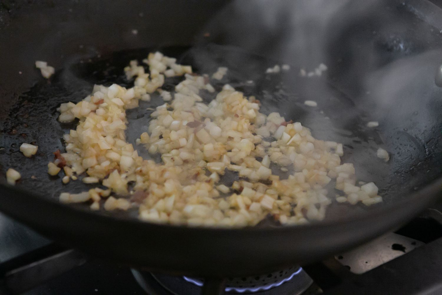 Sautee Onions in Pan for Chile en Nogada